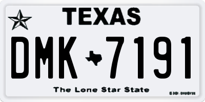 TX license plate DMK7191