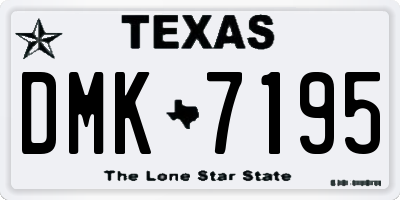 TX license plate DMK7195