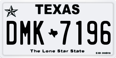 TX license plate DMK7196