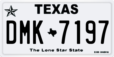 TX license plate DMK7197