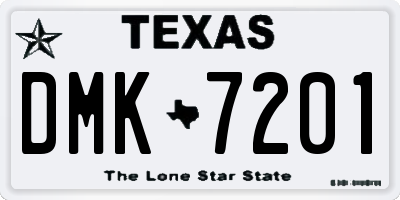 TX license plate DMK7201