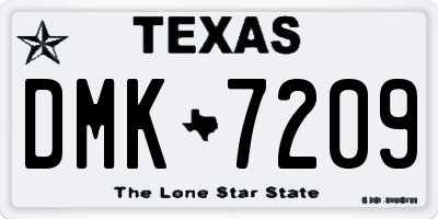 TX license plate DMK7209