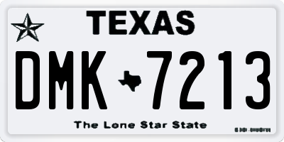 TX license plate DMK7213