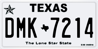 TX license plate DMK7214