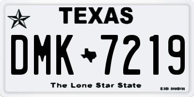 TX license plate DMK7219