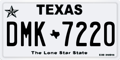 TX license plate DMK7220