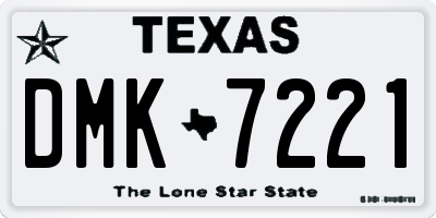 TX license plate DMK7221