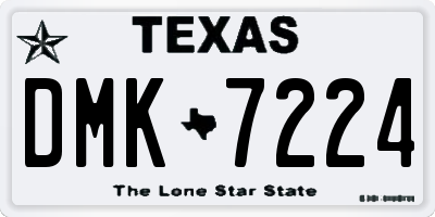 TX license plate DMK7224
