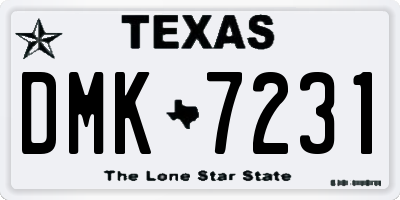 TX license plate DMK7231