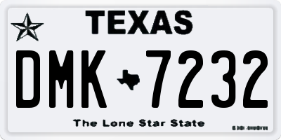 TX license plate DMK7232