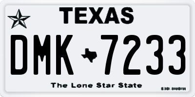 TX license plate DMK7233