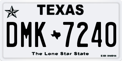 TX license plate DMK7240