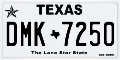TX license plate DMK7250