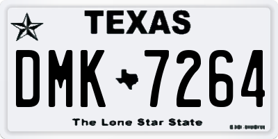 TX license plate DMK7264