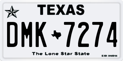 TX license plate DMK7274