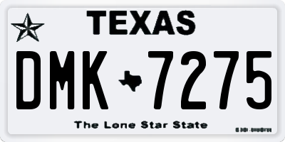 TX license plate DMK7275