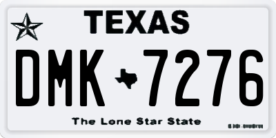 TX license plate DMK7276