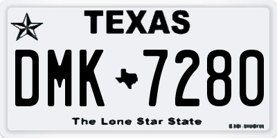 TX license plate DMK7280