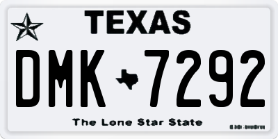 TX license plate DMK7292