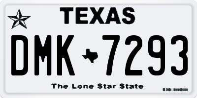 TX license plate DMK7293