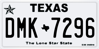 TX license plate DMK7296