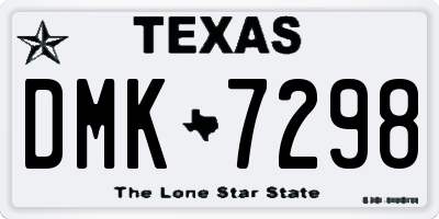 TX license plate DMK7298