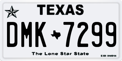 TX license plate DMK7299