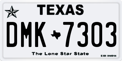 TX license plate DMK7303