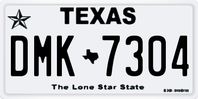 TX license plate DMK7304