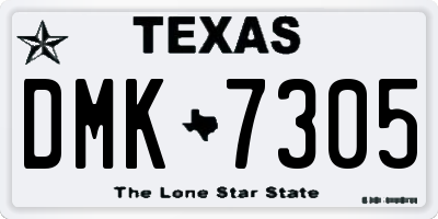 TX license plate DMK7305