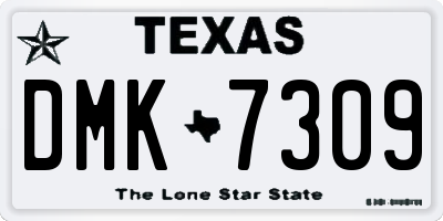 TX license plate DMK7309