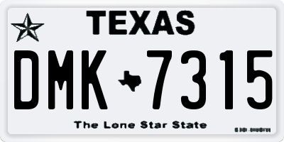 TX license plate DMK7315