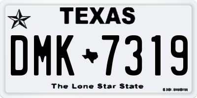 TX license plate DMK7319