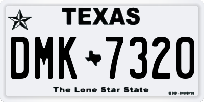 TX license plate DMK7320