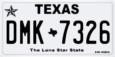 TX license plate DMK7326