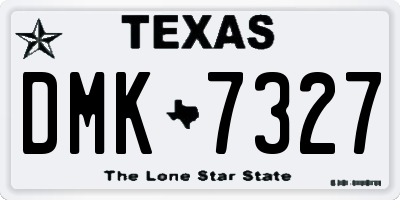 TX license plate DMK7327