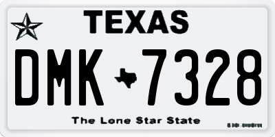 TX license plate DMK7328