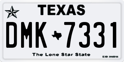 TX license plate DMK7331