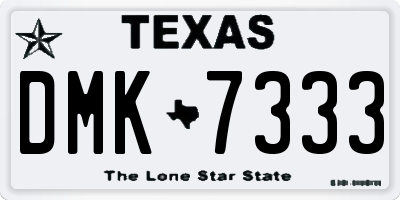 TX license plate DMK7333