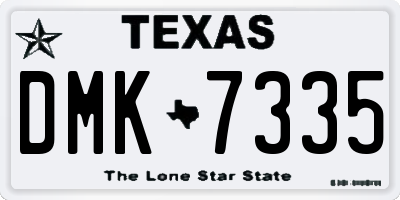 TX license plate DMK7335