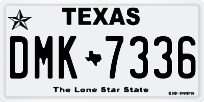 TX license plate DMK7336