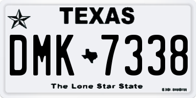 TX license plate DMK7338