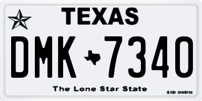 TX license plate DMK7340