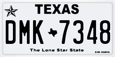 TX license plate DMK7348