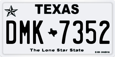 TX license plate DMK7352
