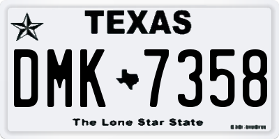 TX license plate DMK7358