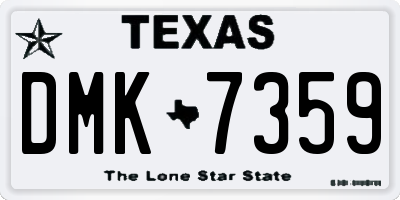 TX license plate DMK7359