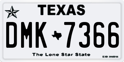 TX license plate DMK7366