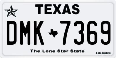 TX license plate DMK7369