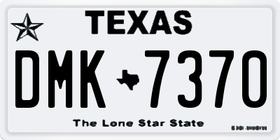 TX license plate DMK7370